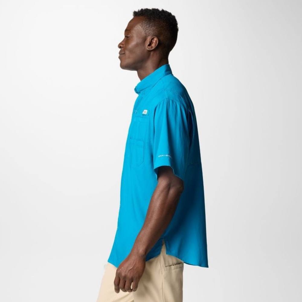 EUC Men’s Blue Echo Tamiami II Omni-Shade Columbia Short Sleeve Polo Size XL - Picture 5 of 14